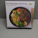 LOLYKITCH 12 In Nonstick Frying Pan Skillet with Lid, Ceramic Coating, Tri-ply Stainless Steel, Induction Compatible, PFOA-free, Oven Safe to 600F, Dishwasher-safe, Detachable Handle