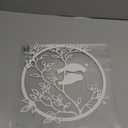 Ferraycle Metal Wall Art Bird on Tree Branch Silhouette Bird Art Decor for Living Room Garden Bedroom Office Home Wall Housewarming Party Decor(Fresh Color)