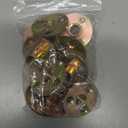 10-Pack M10x17mm T-Nuts Zinc Plated Carbon Steel Tee Nut 3-Hole Round Base Weld Nuts Through Hole Furniture Hardware Flange Insert Female Thread Gold