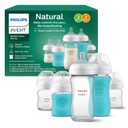 Philips Avent Glass Natural Bottle with Natural Response Nipple, Baby Gift Set, SCD858/01 (4 and 8 Ounce)