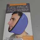 LotFancy Face Ice Pack Wrap for TMJ, Wisdom Teeth, with 4 Reusable Hot Cold Therapy Gel Packs, Pain Relief for Head, Oral and Facial Surgery, Dental Implants, Blue (Blue(one Size Fits Most))