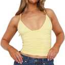 Women's Casual Summer Fashion V Neck All fit Halter Vest XS