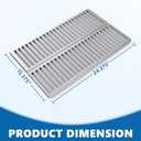Stainless Steel Heat Plate Replacement for Ducane 4005/5004/5005 Grill Part | 15 3/8" x 24 3/8" Heavy-duty Heat Plate for Ducane Grills Replacement Parts, Holds Ceramic Briquettes, Even Heat, Rustproof