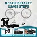 2 x MOOYIYAN Portable Repair Stand,For Bicycles,eBikes,Compatible w All Electric Bikeswith Maintenance Bracket,Pry Bar,Cushion Cover, Black,Carrying Case,Absorbent Cloth,Waterproof Seat Cover