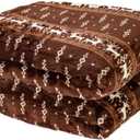 Tefici Electric Heated Blanket Throw, Fast Heating Technology,Soft Flannel Heating Blanket with 3 Heat Levels & 4 Hours Auto Off,Home Office Use,Birthday, 50" x 60"Moose Pattern