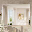 TokeShimi 40x30 Frameless Mirror Bathroom Rectangle, Bathroom Vanity Mirror Beveled with 1" Beveled Edge, Shatterproof Farmhouse Mirrored Wall Mounted for Living Room, Entryway, Restroom