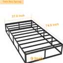 Box Spring Twin 9 Inch Metal Frame Mattress Foundation Basics Bed Base