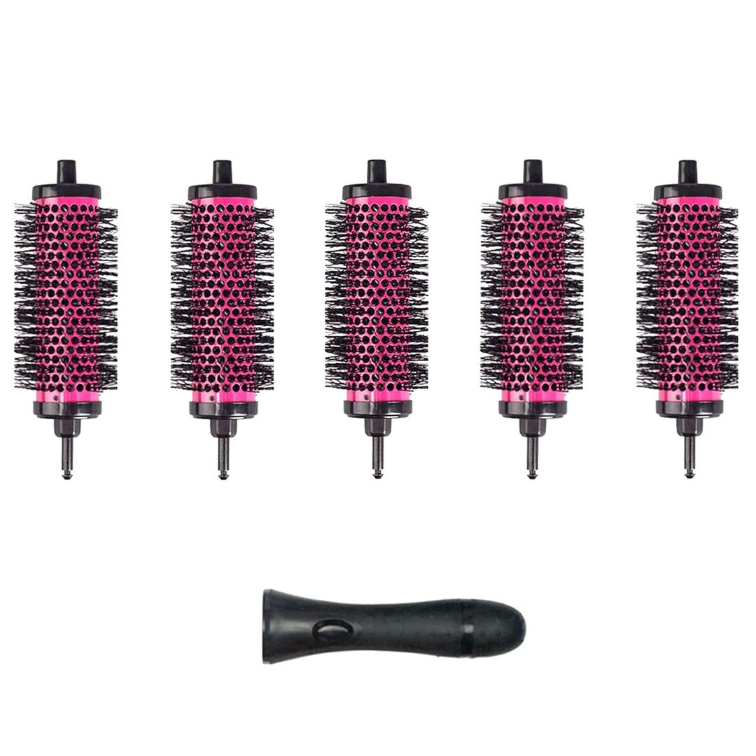 LIGICKY Blowout Brush Set with 1.9 Detachable Barrels Round Brushes Hair Styling Tool, 1 Handle 5 Barrels, Small