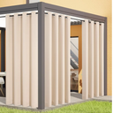 Outdoor Curtains for Patio Waterproof - Weatherproof Porch & Gazebo Curtains, Grommet Top and Tab Bottom Drape,2 Panel, 52" W x 108" L, Beige