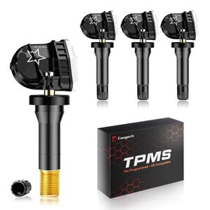 Pre-Programmed 315Mhz TPMS, Tire Pressure Sensor Fit for Chevy Silverado(2007-2019)/Equinox(2007-2022), Cadillac Escalade (2007-2020), GMC Terrain(2010-2020)/Sierra(2007-2019) (4PCS)