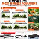 Magnetic Fish Tank Lid Aquarium Top Cover Anti-Jumping Mesh Net | DIY Cut-to-Fit Aquarium Mesh Lid, Fits 10/20/29/40 Gallon Rimless Fish Tanks Lids, Feeding Wndow