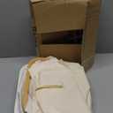 XLHOMO 160L Double Laundry Hamper with Lid, Dirty Clothes Hamper with 2 Removable Bags, Beige Laundry Hamper 2 section with Bamboo Handles Easy to Carry for Bedroom, Bathroom, Dorm, College