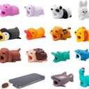 Cable Protector Cute 14-Pack, Adorable Animal Charging Cord Protectors Set | Stop Fraying & Extend Cable Life,Universal Fit for Phone Tablet Laptop Cables, Soft Silicone Multicolor Wire Saver
