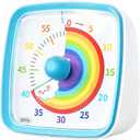 Yunbaoit Visual Timer with Night Light, 60-Minute Rainbow Countdown Timer for Kids and Adults, Time Management Tool for Home, School, Kitchen, or Office (Blue)