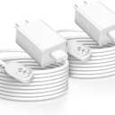 Arlo 2 Pack 10FT Magnetic Charging Cable - Compatible with Arlo Pro 5S 2K, 4, 3, Ultra 2, Ultra, Go 2 Security Cameras - Weather Resistant Connector Power Adapter