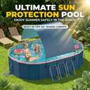 146" Non-Inflatable Foldable Swimming Pool for Family, Portable Above Ground Pool for Adults & Kids, Easy Setup for Outdoor, Backyard, Garden, Camping - Durable PVC(146"x98"x20", NEW)