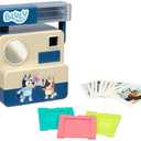 Bluey Chikit Chikit Pretend Camera, Role Play Toy Camera for Kids with 10 Photo Cards, 3 Pop-Out Film Cartridges, Toddler Toys Playset for Ages 3+