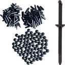 100Pcs Nylon Universal Cable Tie Buckle for Car - Zip Ties Heavy Duty with Pin & Button Design,Quick and Effortless Car Daily Repair,Automotive Fender,Engine Cover,Mudguard Fastener