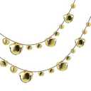 Yinder Garland Jingle Bell for Christmas Decorations Vintage Hanging Bell Garland on String for Christmas Tree Home Office Wall Door Decorations(Gold, 2 Pcs)