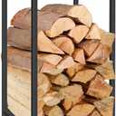 Firewood Rack Indoor Outdoor, 30 Tall Firewood Holder Metal Small Log Wood Rack Portable Vertical Wood Storage Racks Indoor Log Racks for Firewood Fireplaces, Fire Pits, and Stoves