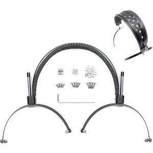 Genuine Leather Full Metal Headband Compatible with Hifiman HE400, SUNDARA, SUNDARA-C Closed-Back, HE R10 R9, HE560, HE6se, SUSVARA Replacement Headphone Weight Dispersing Strap Hybrid Headband