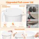 Lifewit Pitcher with Lid, 50 oz Water Jug BAP Free Plastic, Containers Juice, Ice Tea, Drink, Lemonade Pitchers for Fridge, 2 Pack