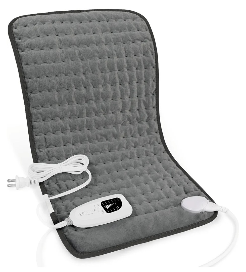 Deepsoon Heating Pad,Electric Heating Pads for Back,Neck,Abdomen,Moist Heating Pad for Shoulder,Knee,Arms,Legs,Dry/Moist Heat & Auto Shut Off,Christmas Gifts for Men and Women,Dark Gray,24x12 Inch