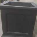 Veradek Brixton Cube Planter, Black, 20.75 in Height, 19 in Width, 19 in Length, Outdoor Use