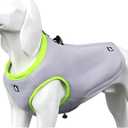 SGODA Dog Cooling Vest Harness Cooler Jacket Grey Green Large (Large Chest 24.5-28")