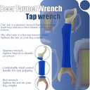 4PS Tub Drain Remover Wrench Removal Tool,Black 10" Adjustable Plumbers Wrench,Adjustable Pin Spanner for Angle Grinder Machine,Faucet Wrench