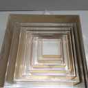 Geelin 8 Pack Acrylic Buffet Risers - 3 to 10 Inch Decorative Cube Boxes, Display Stands with Hollow Bottoms for Food Jewelry Table Display Supplies(Gold,Flat)