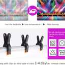 Rainbow Stage Disco Backdrop 7X5FT, 70s 80s 90s Colorful Neon Backdrop, Vintage Lights Photography Background, Rock Music Club Party Decorations Supplies Photo Props