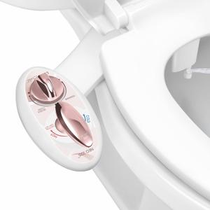 LUXE Bidet NEO 320 - Warm Water, Dual Nozzle, Self-Cleaning, Non-Electric Bidet Attachment for Toilet Seat, Adjustable Water Pressure, Rear & Feminine Wash (Rose Gold)