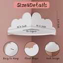 Cloud Floating Corner Shelves - Set of 3 Cloud Corner Wall Shelves for Kids Room, White Floating Shelf Nursery Wall Deor, Small Cute Clouds Dispaly Shelf for Toys, Plants & Storage.
