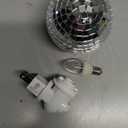 Rossesay Disco Ball Night Light Plug into Wall, Silver Mirror Night Lamp for Party Decoration Funny LED Bedside Nightlight for Bedroom Bathroom Dorm Hallway