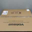 VOLISUN Low Profile Ceiling Fans with Light and Remote,23.6in Fandelier Ceiling Fan with Lights, 3000K-6500K Dimmable Flush Mount LED Fan Light, Black Bladeless Ceiling Fans with Lights for Bedroom (23.6 INCH, Black)