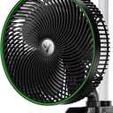 VIVOSUN AeroWave E9 Grow Tent Fan 9, EC Motor, WiFi-Controllable, US Patented Auto Oscillating Clip fan, IP54 Weatherproof, Strong Airflow & Quiet for Hydroponic Ventilation Circulation, Black