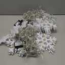 Christmas Snowflake Icicle Lights,8.2 FT 144 LED Snowflake Lights Outdoor with Timer,8 Modes Waterproof Connectable Christmas Light Plug in for Curtain Eave Window Indoor Outdoor Decor(White)