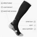 4 x YAGAXI Men's Baseball Soccer Softball Knee-High Socks - 2 Pairs Compression Multi-sport Tube Athletic Socks for Youth & Adult (Black, M)