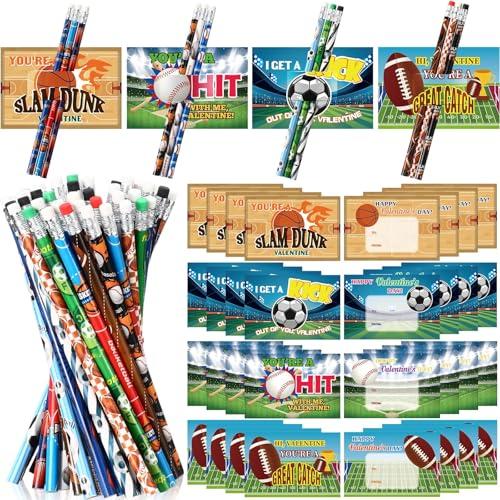 Football Basketball Sports Pencils and Erasers for Kids Sports Party Favors Soccer Baseball Pencils and Erasers for 100th Day of School Sports Party Favors