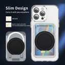 2 x MagSafe Wallet with Adjustable 360 Ring Stand  Magnetic Wallet for iPhone, Strong Magnetic Wallet with 2-Card Holder Compatible with iPhone 17/16/15/14/13/12 Series, Black