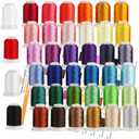 New brothreads 40 Colors 100% Polyester Machine Embroidery Thread 550yd with Thread Nets - Compatible for Home-Based Embroidery Sewing Machine