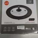 Vented Tempered Glass Universal Lid for Pot Pan Skillet with Heat Resistant Silicone Rim Microwave Splatter Lid Cover Microwave Safe Fit 9.5 10 10.5 11 Cookware, Dishwasher Safe Grey