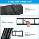HOME VISION Heavy Duty Fixed TV Wall Mount Bracket for 48-120 Inch Extra Large Flat Screen Smart TVs, 264 Lbs Capacity, Max VESA 800x600 mm, Stud Spacing 12"-28", Low-Profile Flush Slim Design, HV8801