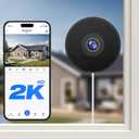 WESECUU 2K Window Camera, 1 Pack 5G& 2.4Ghz WiFi No Drill Window Cameras for Home Security for Indoor & Outdoor Monitoring, Color Night Vision, Human Detection, Easy & Quick Install