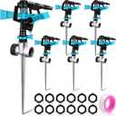 Lawn Sprinkler Automatic Garden Sprinkler 360 Degree Rotating Water Sprinkler Yard Sprinkler for Lawn Garden Flower Grass Irrigation Kids Playtime(6 Pack)