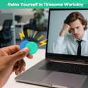 BUSOHA Silicone Fidget Toys Adults - 6 Pack Fidget Slider Relieve Anxiety 2 in 1 Sensory Worry Stone Travel Toys for Calming,Stress,Autism and ADHD,Gifts for Adults Men Women