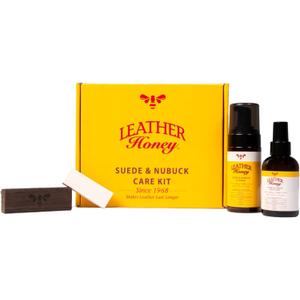Leather Honey Suede & Nubuck Care Kit: Cleaner, Protector, Suede Brush & Eraser: Clean, Protect & Restore Shoes, Boots, Uggs, Furniture, Jackets, Bags and Apparel. Safe for Any Color