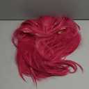 FantaLook Long Straight Hot Pink Cosplay Wig with 2 Ponytails for Halloween Party Costume, Small Size