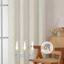 Gwine Natural Short Curtains 45 Inch Length for Living Room, Light Filtering Faux Linen Textured Window Curtain Drapes, Farmhouse Small Window Drapes for Bedroom, 30Wx45L inch, 2PCS